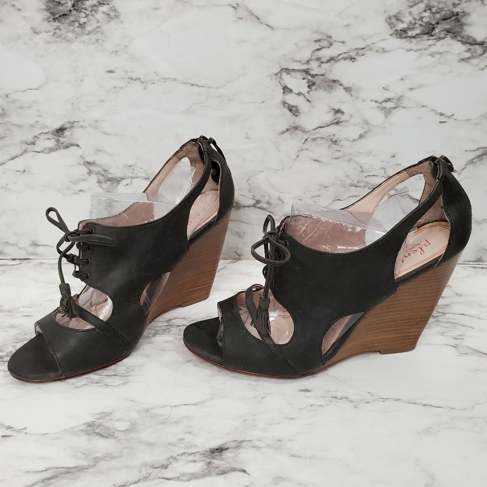 Plenty By Tracy Reese Lace-up Peeptoe Wedges